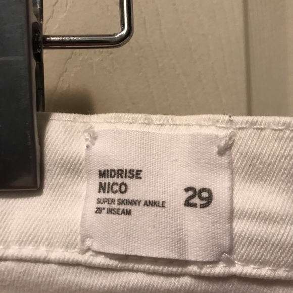 Hudson niko mid rise skinny ankle white jeans 29 x 28 - Picture 6 of 6